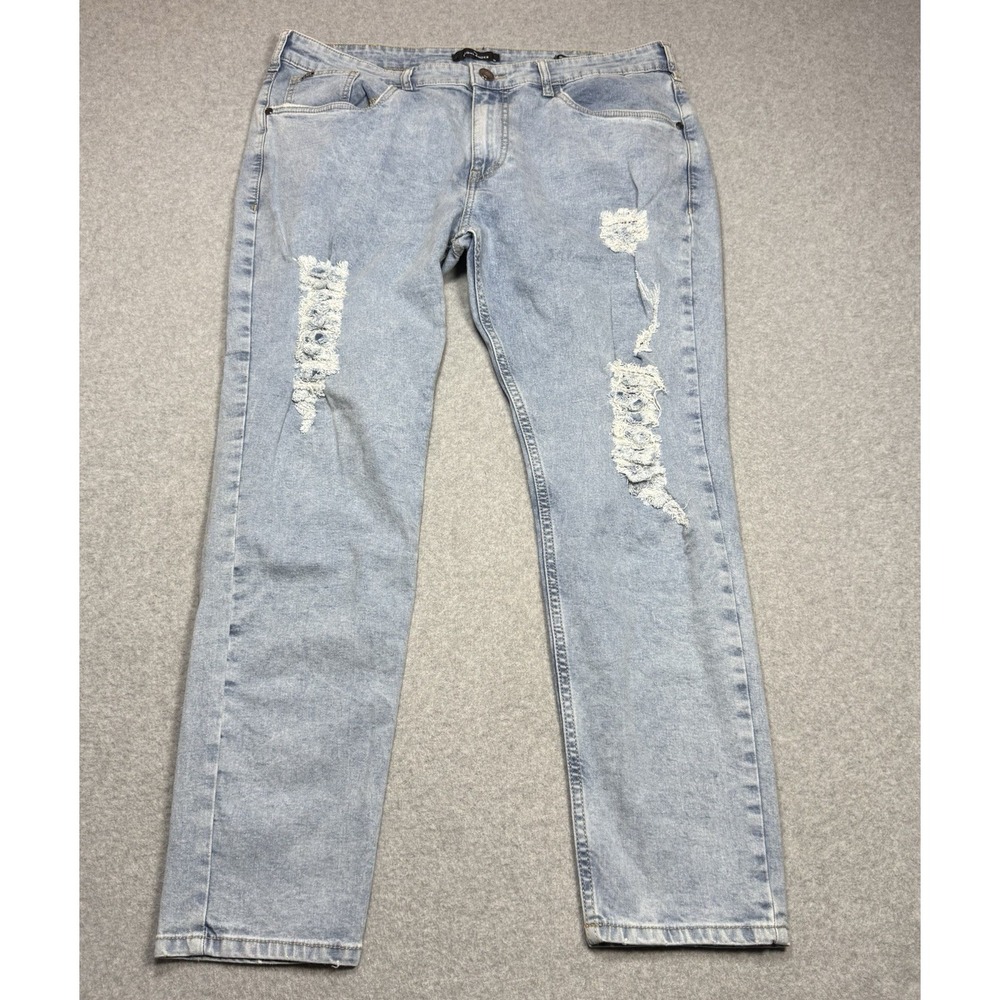 Highlander Jeans Womens Size 38 (36x28) Slim Skinny Tapered Midrise Distressed